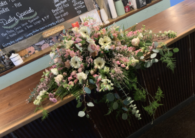 Orange Purple Green and White Flowers Decor